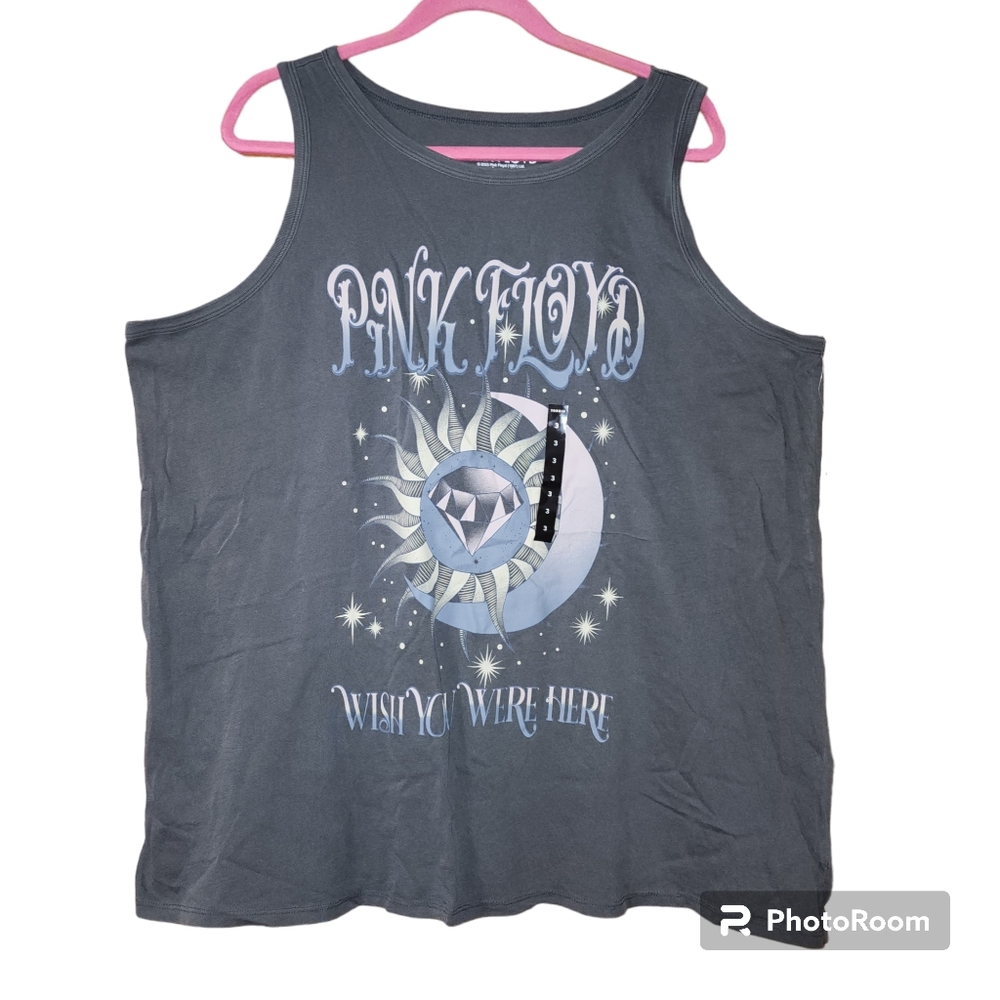 Torrid size 3 faded black Pink Floyd classic fit cotton crew tank nwt